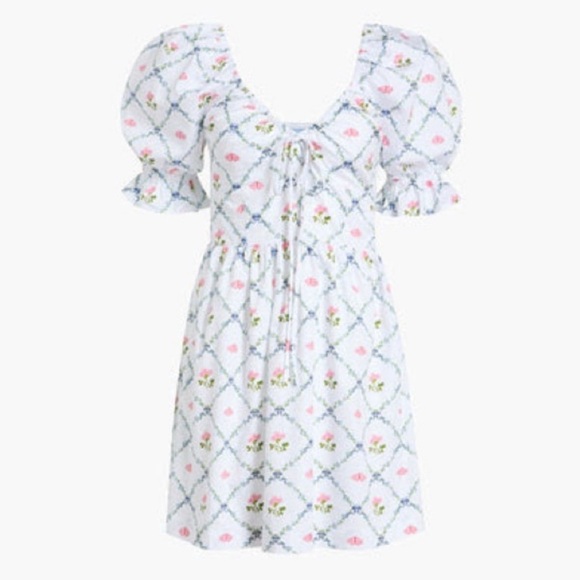 Hill House Dresses & Skirts - Hill House White and Pink Floral Mini Dress